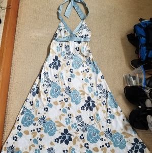 Mynt Dress Tie back dress Blue satin sash